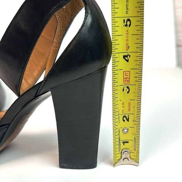 Emporio Armani Black Leather Pumps High Heels Mary Jane size 37,5 US 7,5 Italy - Picture 15 of 16